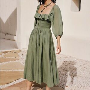 Free People Oasis Midi Dress (fern) S